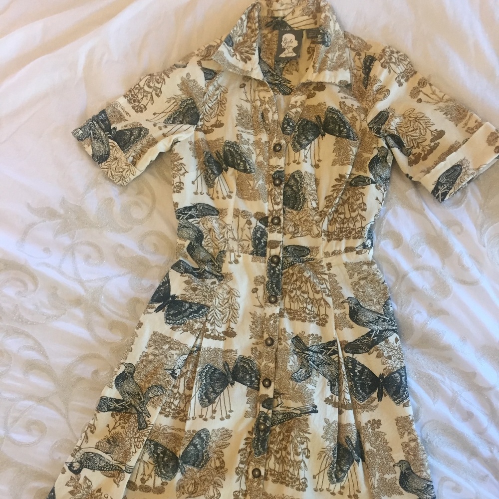 Girls From Savoy Anthropologie Alary Bird Dress 0